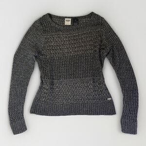 Harley Davidson Women's Sweater Black Metallic XL Silver HD Long Sleeve